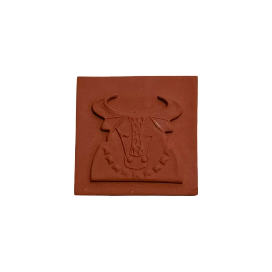 Azulejo Cerâmico Boi Terracota