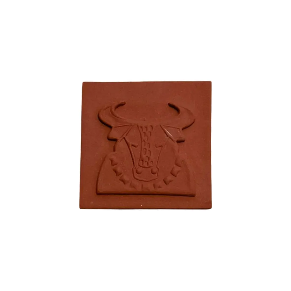 Azulejo Cerâmico Boi Terracota