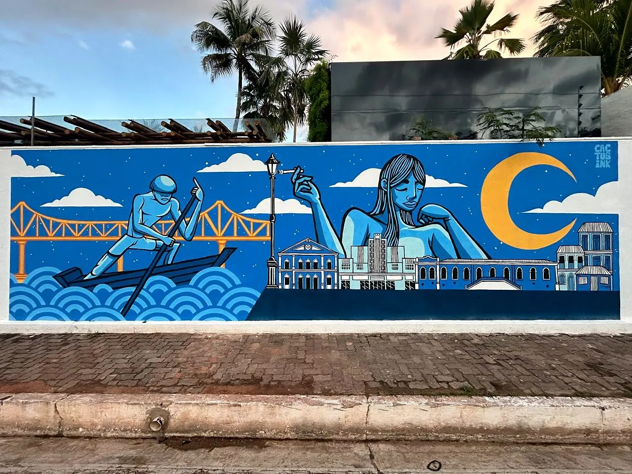 Teresina à noite, muro de rua, Teresina