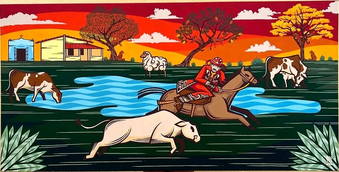 Vaqueiros no rio